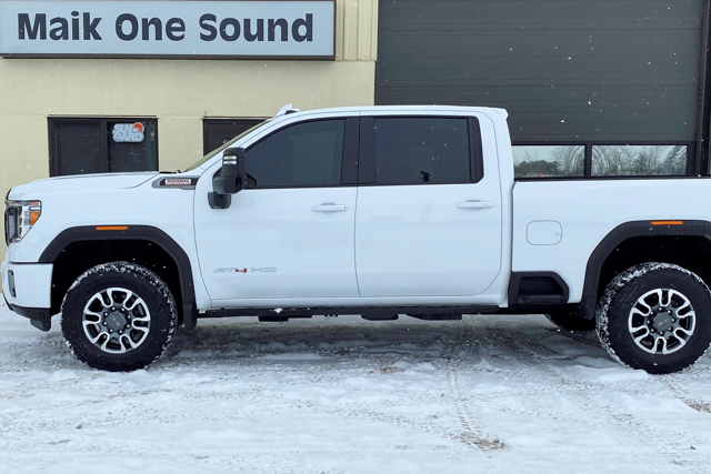 GMC 2022 2500HD with professional window tint in North Bay